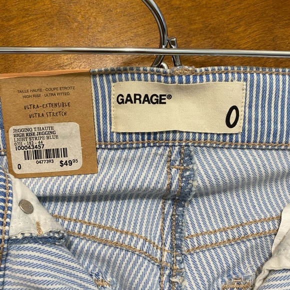 NWT!! Garage High Rise Jegging, Light Stripe Blue, Size 0 - Picture 5 of 5